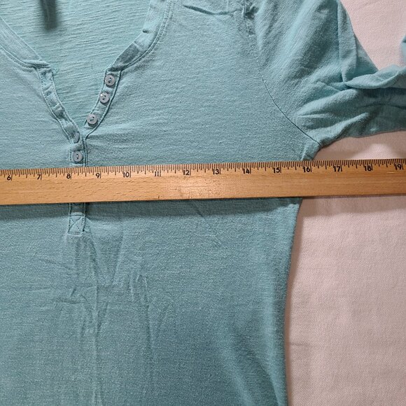 rue21 Teal Slim Fit Long Sleeve T-Shirt Size Large Lightweight Cotton Modal - Picture 3 of 6